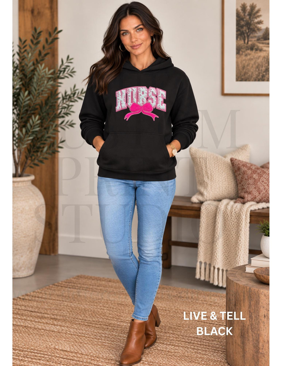 Nurse Hoodie, Embroidered RN Hoodie, Nurse Gift for Women, Nursing Graduation Gift, Nurses Week Gift