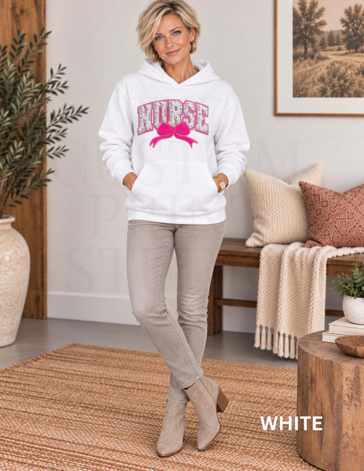 Nurse Hoodie, Embroidered RN Hoodie, Nurse Gift for Women, Nursing Graduation Gift, Nurses Week Gift