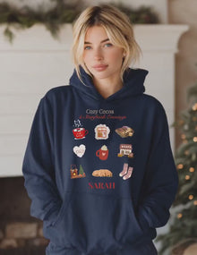Personalized  Hoodie: Cozy Cocoa  Sweatshirt Valentines Day Gift